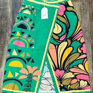 Vibrant Geometric and Floral Skirt